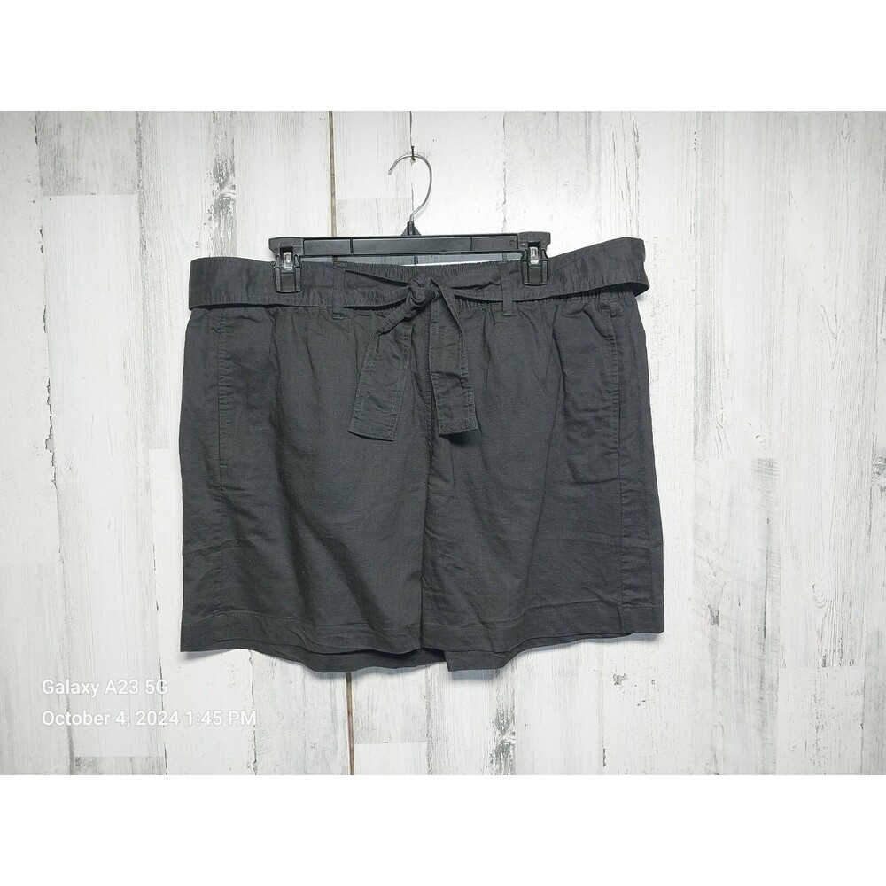 Eddie Bauer Women's Size 16 Dark Gray Linen Blend Shorts